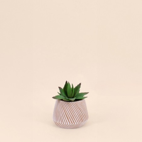 Plante grasse artificielle en pot céramique | Hashtag Déco