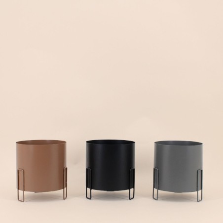 Lot de 3 cache-pots métal coloré 16,5cm | Hashtag Déco