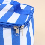Sac glacière tissu rayé bleu blanc pratique | Hashtag Déco