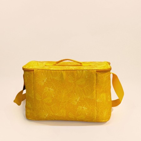 Glacière en tissu feuillage jaune | Hashtag Déco