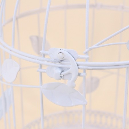 Cage oiseau déco métal blanc 32cm | Hashtag Déco