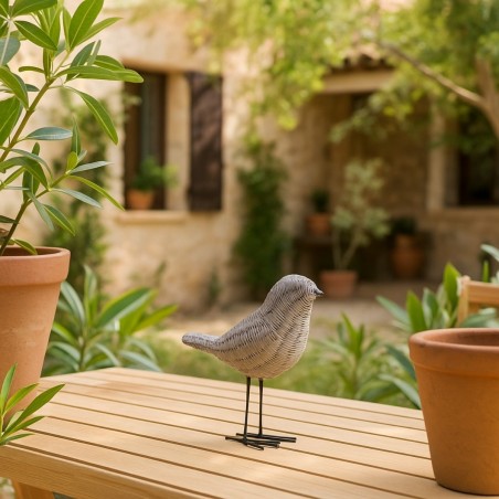Objet déco oiseau polyrésine 14cm vert | Hashtag Déco
