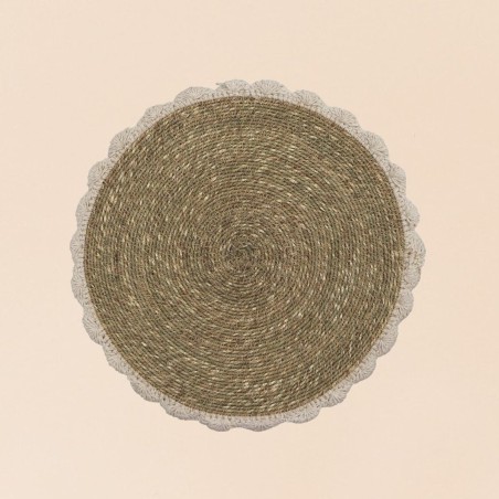 Sets de table fibres naturelles beige 35cm | Hashtag Déco