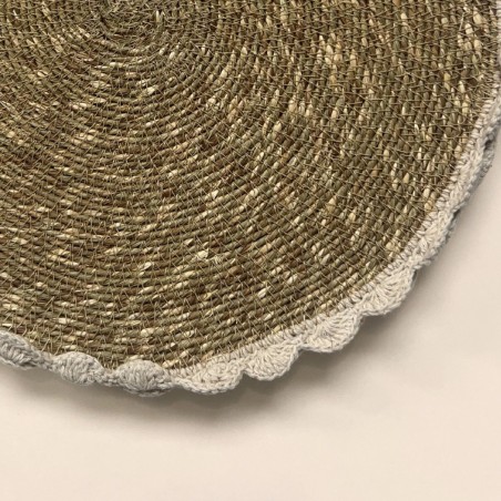 Sets de table fibres naturelles beige 35cm | Hashtag Déco