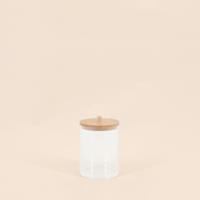 Boite à cosmétiques ronde bois naturel 11,5cm | Hashtag Déco