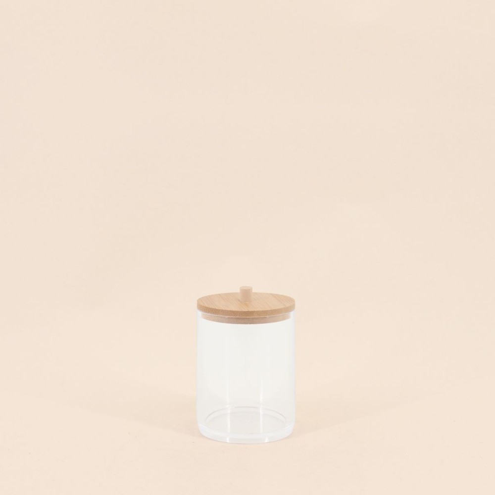Boite à cosmétiques ronde bois naturel 11,5cm | Hashtag Déco