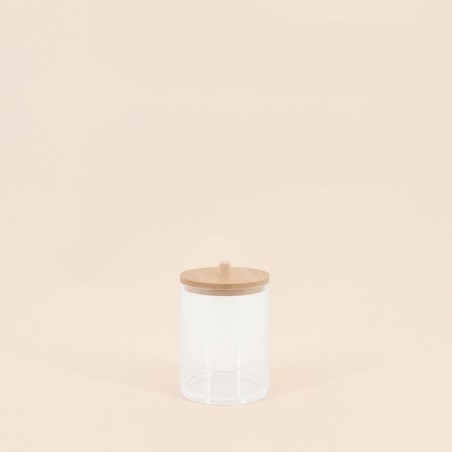 Boite à cosmétiques ronde bois naturel 11,5cm | Hashtag Déco