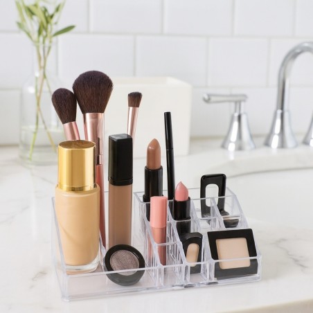 Organisateur à cosmétiques transparent acrylique | Hashtag Déco