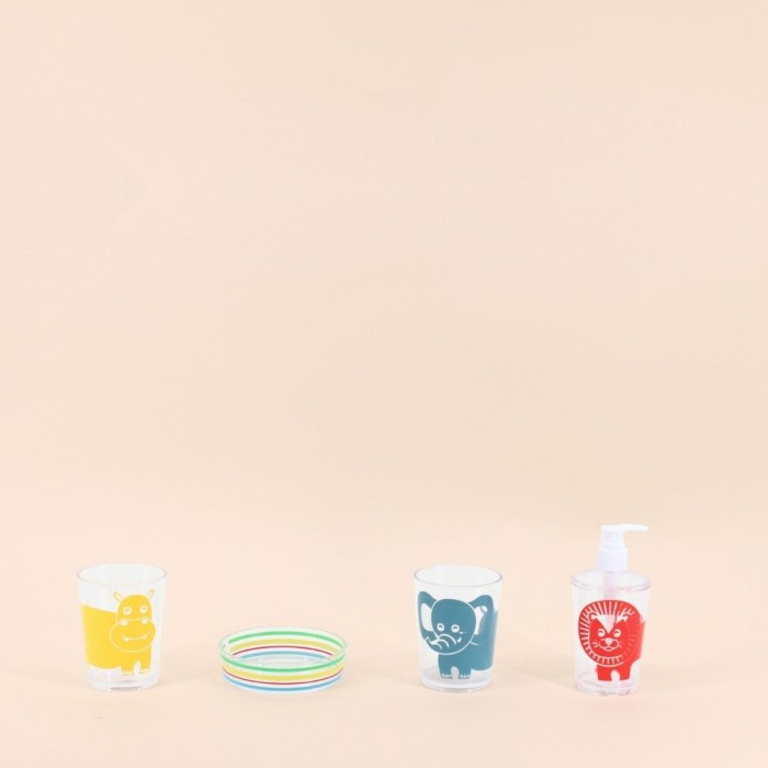 Set accessoires bambou bleu salle de bain enfant | Hashtag Déco