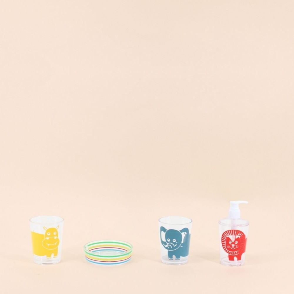 Set accessoires bambou bleu salle de bain enfant | Hashtag Déco