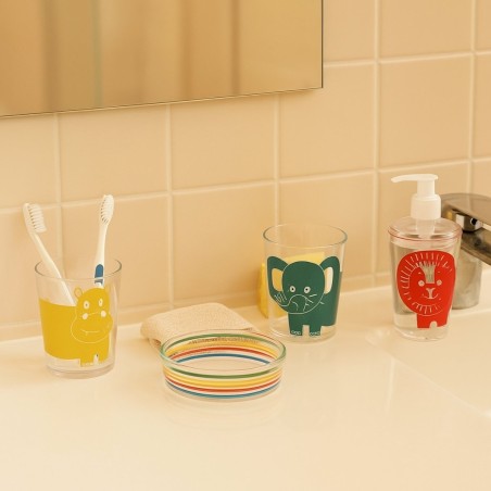 Set accessoires bambou bleu salle de bain enfant | Hashtag Déco