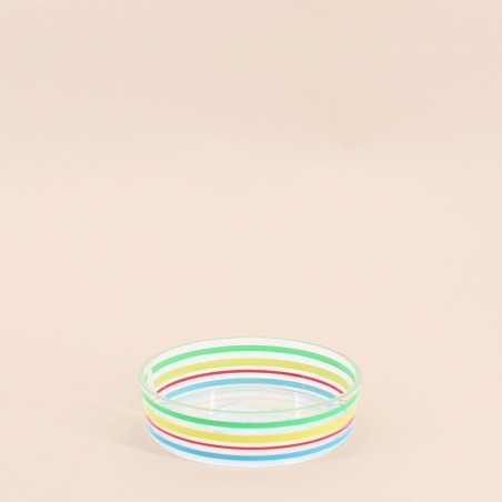 Porte-savon rond multicolore céramique 11cm | Hashtag Déco