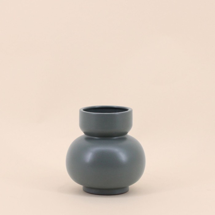 Vase en céramique bleu 15cm élégant et moderne | Hashtag Déco