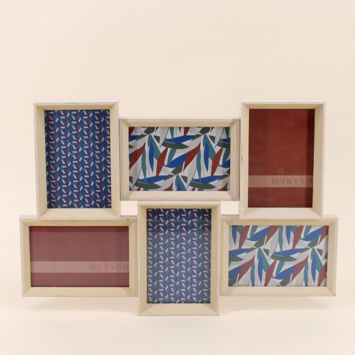 Cadre multivues bois pour 6 photos | Hashtag Déco