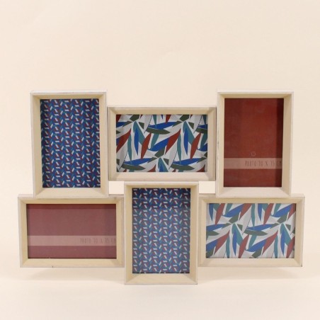 Cadre multivues bois pour 6 photos | Hashtag Déco