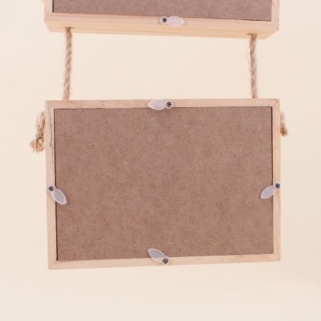 Cadre photo bois mural 3 vues naturel 45x17cm | Hashtag Déco