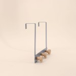 Patère de porte métal noir 3 têtes 25cm | Hashtag Déco