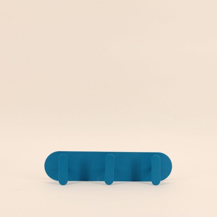 Patère 3 têtes métal noir 30cm | Hashtag Déco