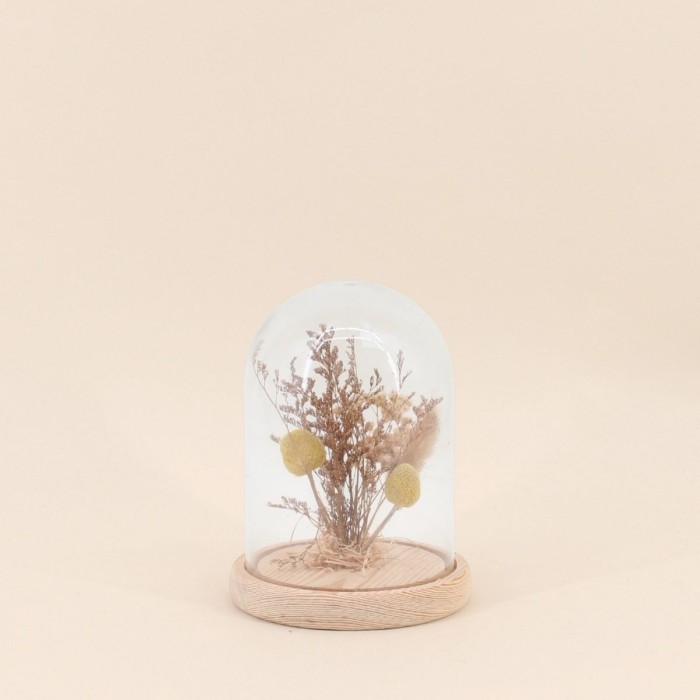 Déco cloche fleurs séchées en verre transparent | Hashtag Déco