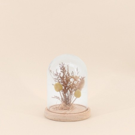 Déco cloche fleurs séchées en verre transparent | Hashtag Déco