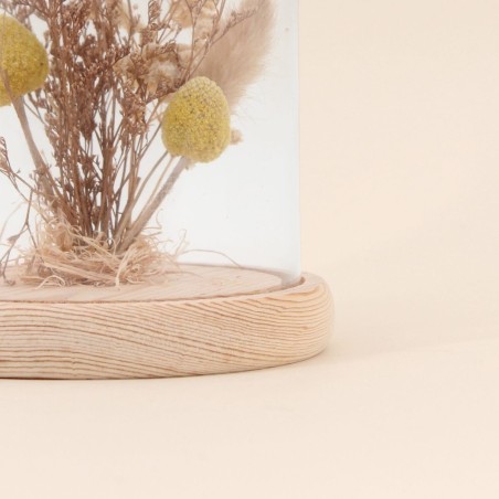 Déco cloche fleurs séchées en verre transparent | Hashtag Déco