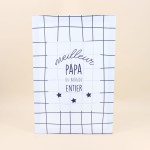 Toile décorative papa quadrillée gris clair | Hashtag Déco