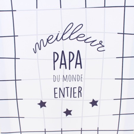 Toile décorative papa quadrillée gris clair | Hashtag Déco