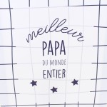 Toile décorative papa quadrillée gris clair | Hashtag Déco