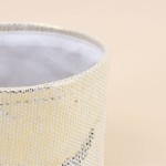 Lot de 2 paniers ronds dorés en tissu | Hashtag Déco