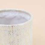 Lot de 2 paniers ronds dorés en tissu | Hashtag Déco