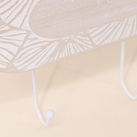 Porte manteau bois et métal blanc | Hashtag Déco