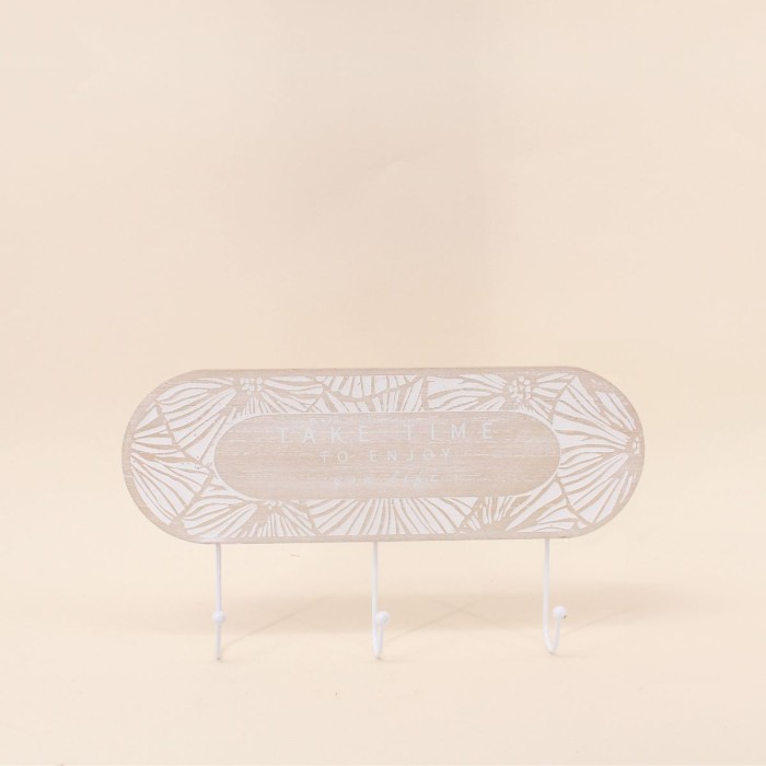 Porte manteau bois et métal blanc | Hashtag Déco