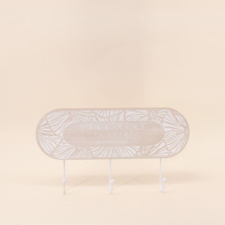 Porte manteau bois et métal blanc | Hashtag Déco