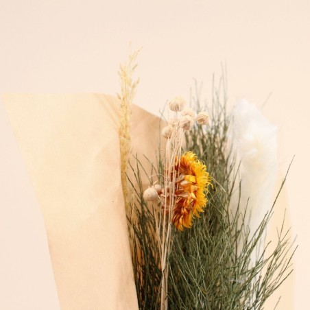 Bouquet fleurs séchées beige 45cm | Hashtag Déco