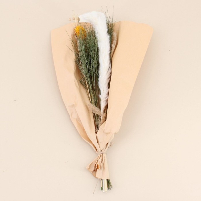 Bouquet fleurs séchées beige 45cm | Hashtag Déco