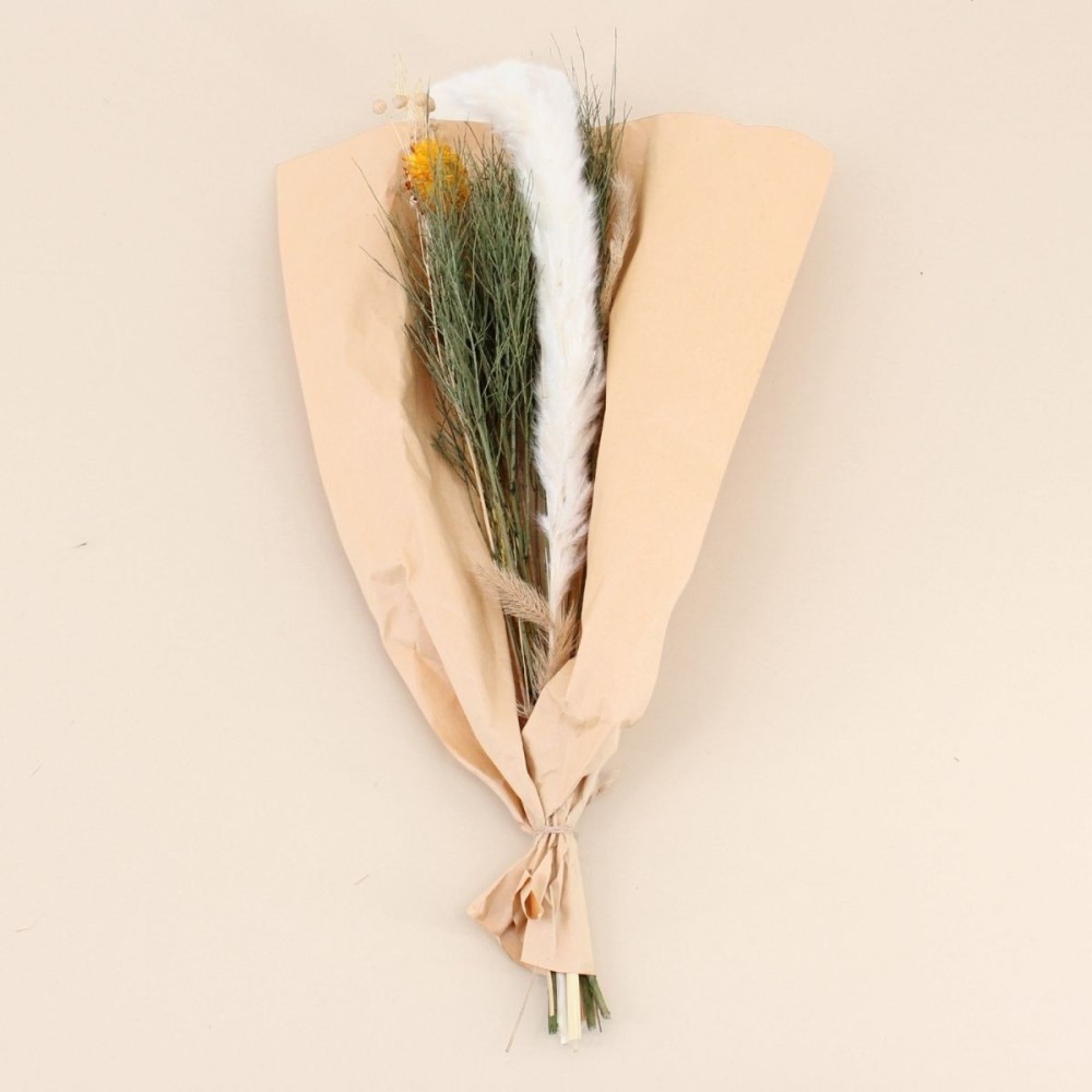 Bouquet fleurs séchées beige 45cm | Hashtag Déco