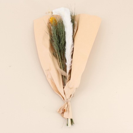 Bouquet fleurs séchées beige 45cm | Hashtag Déco