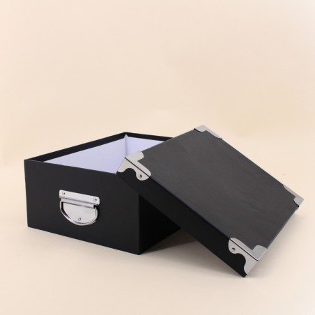 Lot de 6 boites carton rose, blanc, noir | Hashtag Déco