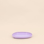 Plateau organique en métal violet 12cm