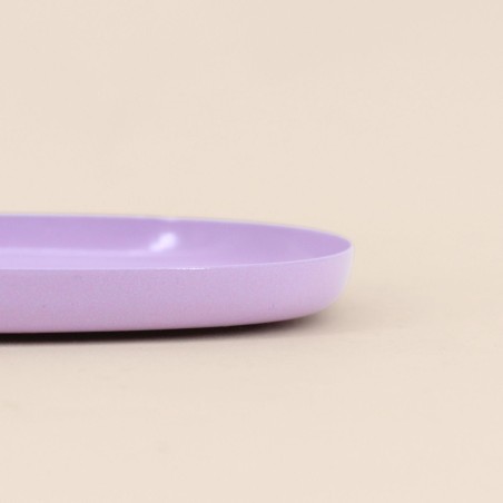 Plateau organique en métal violet 12cm