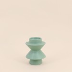 Bougeoir moderne en dolomite verte 13,8x10,8cm | Hashtag