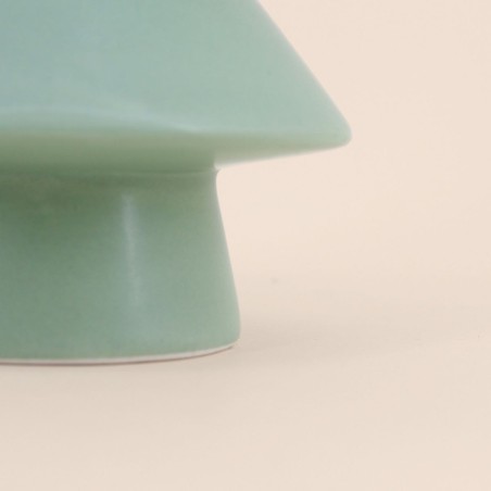 Bougeoir moderne en dolomite verte 13,8x10,8cm | Hashtag