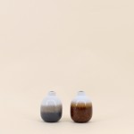Vase en émail gris élégant 10cm | Hashtag Déco