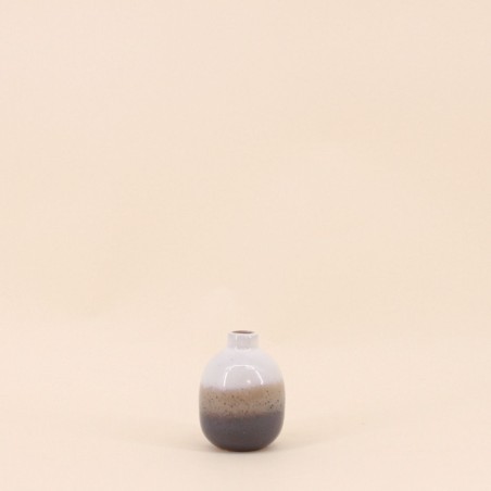 Vase en émail gris élégant 10cm | Hashtag Déco