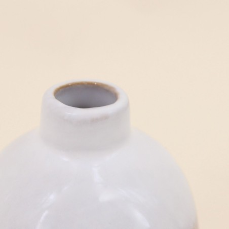 Vase en émail gris élégant 10cm | Hashtag Déco