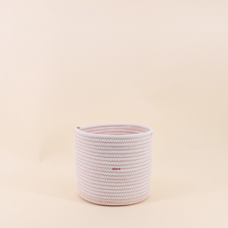 Lot de 2 paniers corde blanc et terracotta | Hashtag Déco