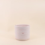 Lot de 2 paniers corde blanc et terracotta | Hashtag Déco