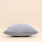 Coussin brodé feuillage en lin gris 40x40 cm | Hashtag Déco