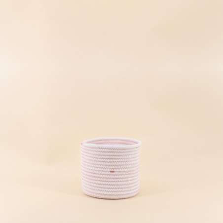 Lot de 2 paniers corde blanc et terracotta | Hashtag Déco