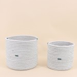 Lot de 2 paniers blancs en corde | Hashtag Déco